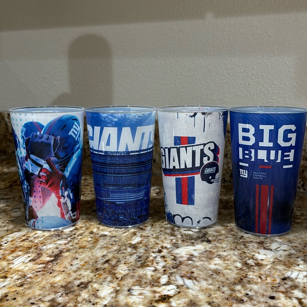 Set of 4 New York Giants Pint Glasses